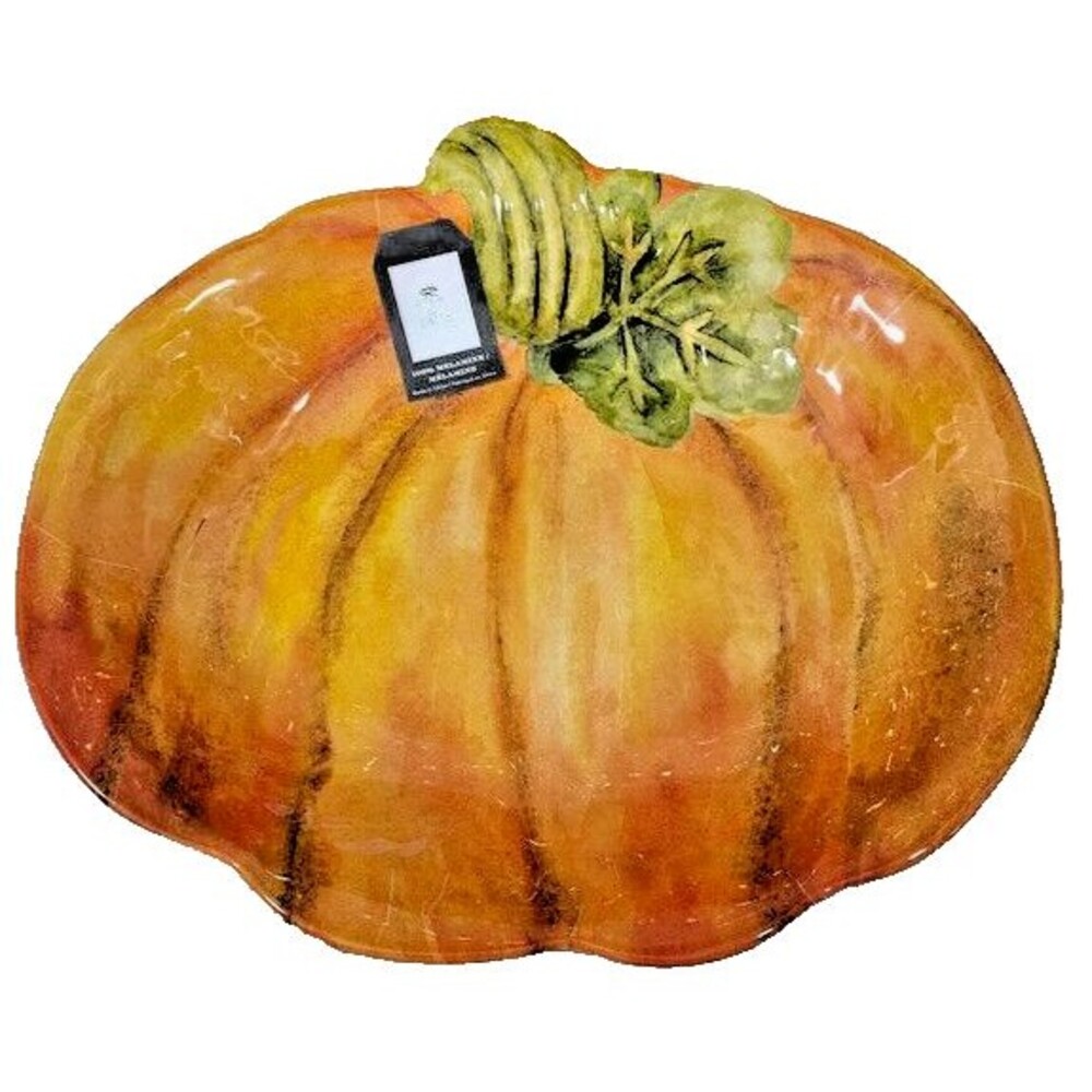 Rachel Ashwell Thanksgiving Plates Bowl Melamine Pumpkin Shaped Serving Set of 4